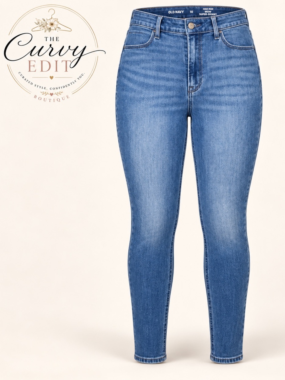 Old Navy High-Rise WOW Super-Skinny Jeans Medium Wash Size 10 Fall Ready